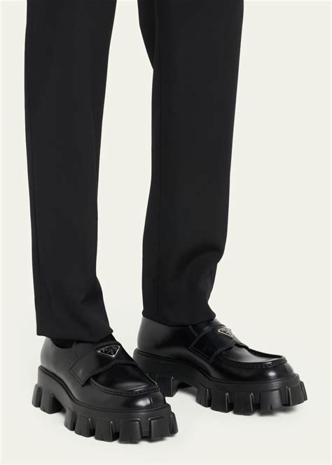 prada monolith men's|Prada monolith loafer.